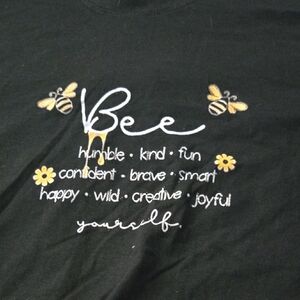 Bee Yourself Black Kids Graphic Tee
